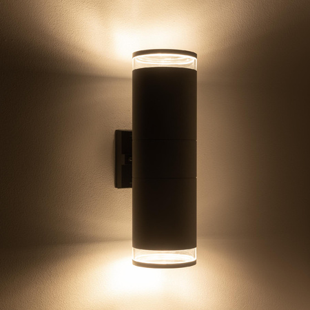 Lampa Ogrodowa Zewnętrzna Kinkiet Elewacyjny Oprawa Natynkowa E27 Grafitowa Wodoodporna IP44 Nowoczesna ROCK PRO 10688 Nowodvorski