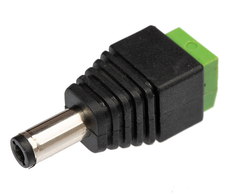 Wtyk zasilania DC 2.5/5.5mm MONTAŻOWY do taśm LED
