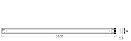 Taśma Pasek LED Cob Oświetlenie 5m 24W 3000K Ciepły Biały LEDVANCE
