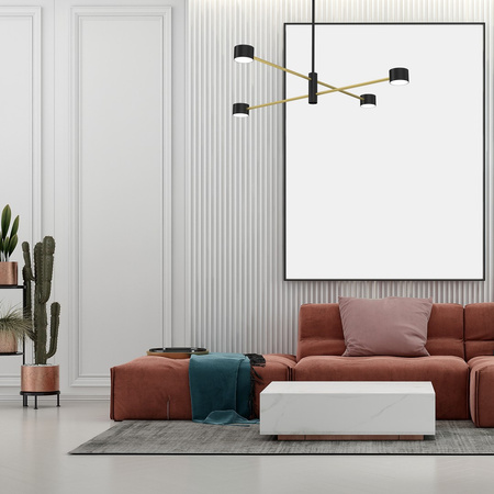 Lampa Sufitowa CROSS Złota 4xGX53 Milagro