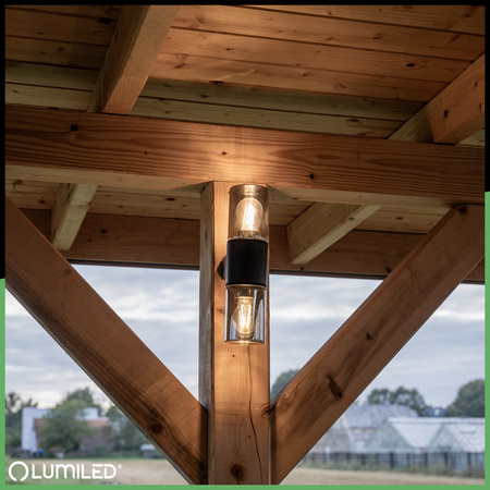 Lampa Ogrodowa Ścienna Zewnętrzna Kinkiet Elewacyjny 2x E27 SALVIA LUMILED