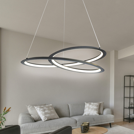 Lampa Sufitowa LED Wisząca Zwis 44W 5300lm 4000K Neutralna 120° Czarna TANGO Sanico Goldlux