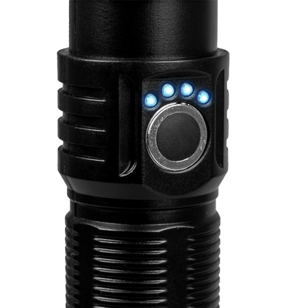 Latarka Akumulatorowa LED Taktyczna 600lm 10W Lampka Ręczna Mocna ZOOM POWERBANK VA0179 VAYOX