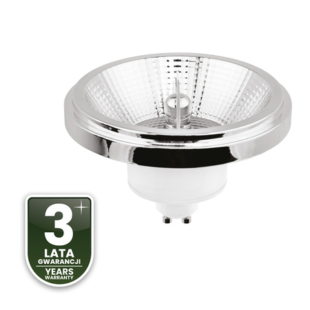 Żarówka LED GU10 Reflektor ES111 10W = 75W 1055lm 4000K Neutralna 24° Ściemnialna Srebrna LUMILED
