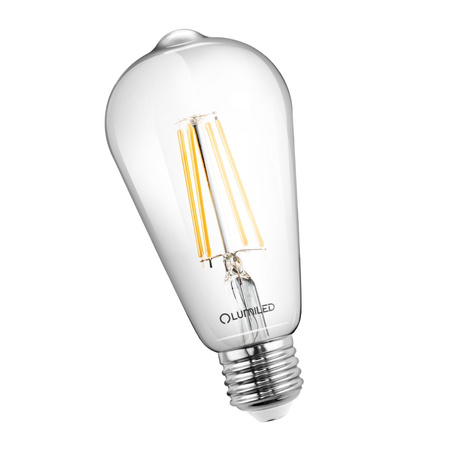 Żarówka LED E27 Edison ST64 8W = 60W 880lm 3000K Ciepła 360° FILAMENT LUMILED