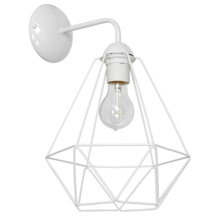 Lampa Ścienna Kinkiet BASKET Biała 1xE27 Milagro