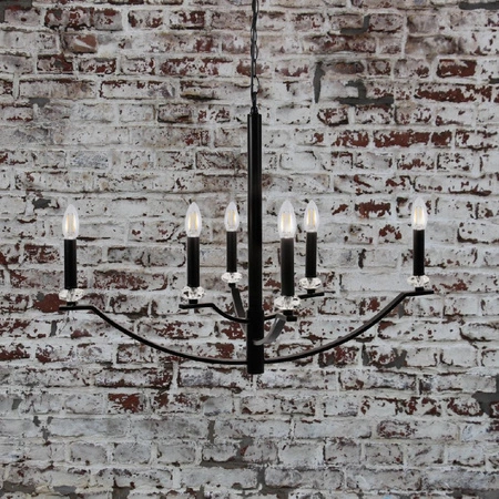 Lampa Wisząca Sufitowa Żyrandol HIMS 6xE14 120cm - GOLDLUX (Polux)