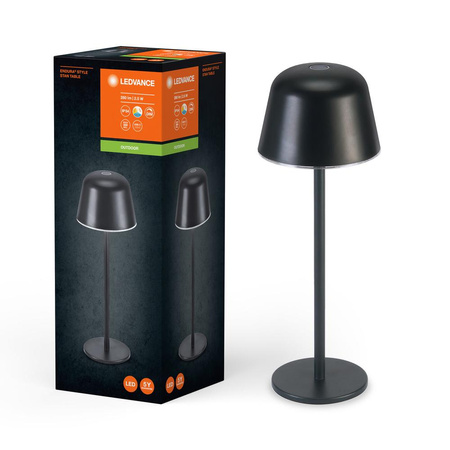 Lampa Stołowa Zewnętrzna LED Akumulatorowa Ściemnialna 2.5W 200lm 2700/4000/6500K IP54 Szary Endura Ledvance