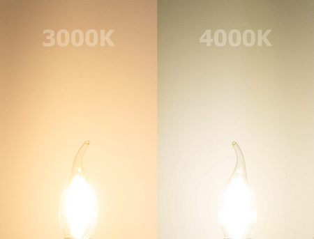Zestaw 6x Żarówka LED Płomyk BA35 E14 7W = 60W 770lm 4000K Neutralna 360° Filament LUMILED