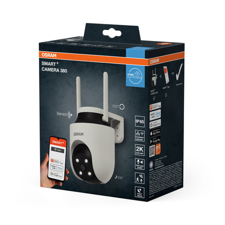 Inteligentna Kamera Zewnętrzna 360° IP67 2K QHD Smart+ Wifi Biała Osram