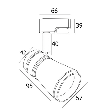 Reflektor Szynowy GU10 Czarny AURA Lampa do Szynoprzewodów Jednofazowych