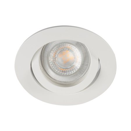 Oprawa sufitowa podtynkowa DALLA GU5.3/GU10 12AC/DC Okrągła Ruchoma Biała KANLUX