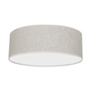Plafon LED Lampa Sufitowa LINO Biała Lniana 3xE27 Okrągła 50cm Milagro