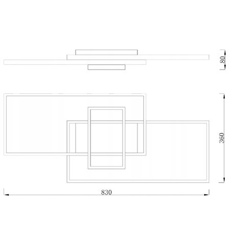 Lampa Sufitowa Żyrandol LED 90W CCT GALAXIS VELA Biały + Pilot Sterujący