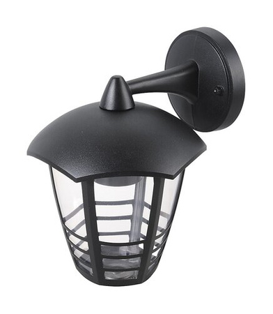 Lampa Ogrodowa LED Kinkiet Elewacyjny MARSEILLE E27 IP44 Latarnia do Dołu Czarna RABALUX