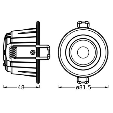 Panel LED Oprawa Podtynkowa Punktowa 6W 540lm CCT Ściemnialna Oczko Spot Biały Dali Adjust Ledvance