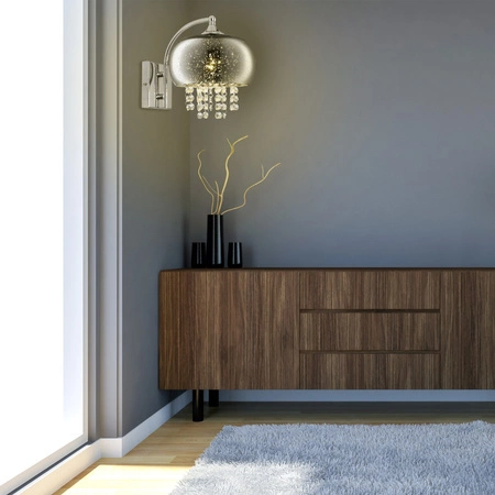 Kinkiet w stylu glamour z kryształkami MiLAGRO STARLIGHT 3x E14 galaktyka crystal