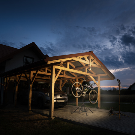 Naświetlacz LED ZUNA2 Halogen Lampa 2x 50W 4000K na Statywie + Przewód + Złącze Hermetyczne LUMILED