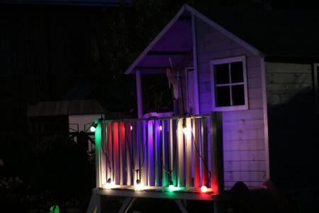 GIRLANDA OGRODOWA ozdobna 5,6m 10xE27 Filament 6W GOLDLUX (Polux)