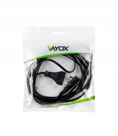 Kabel Zasilający 3m Przewód do Radia Zasilacza TV CEE 7/16 - IEC 320 C7 230V VAYOX