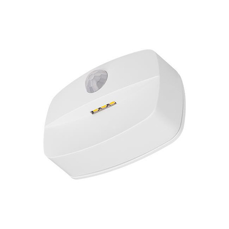 Lampa Nocna LED Bateryjna 0.6W 50lm 4000K Neutralna 90° z Czujnikiem Ruchu Biały Lima Masterled