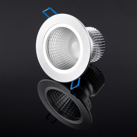 Oprawa Sufitowa 7W Podtynkowa LED DOWNLIGHT DEEP Okrągła 4000K 560lm Srebrna