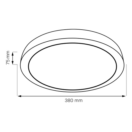 Plafon LED Oprawa Sufitowa 48W 5300lm CCT 120° Biała Czarna IP44 Pilot Ściemnialna Halina Sanico Goldlux