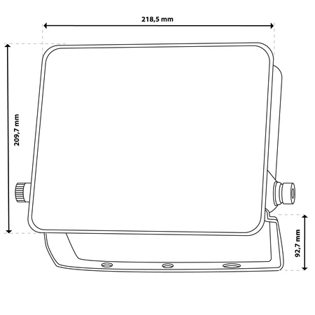 Naświetlacz LED AZZLER 50W 6000lm 4000K IP65 Halogen Zewnętrzny Lampa Czarny LUMILED