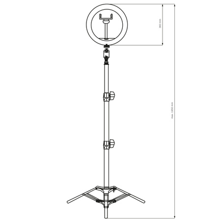 Lampa Podłogowa LED 15W 330lm 2700-4000-6500K Ciepła 360° Czarna Ściemnialna SELFIE Sanico Goldlux