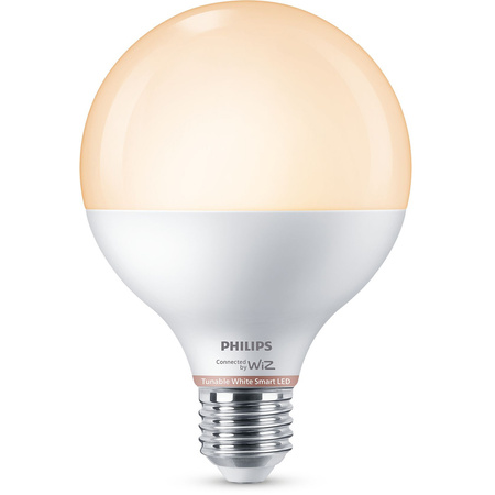 Żarówka LED E27 Kula G95 11W = 75W 1055lm 2700-6500K TW Inteligentna SMART WiFi Bluetooth Aplikacja WiZ Philips