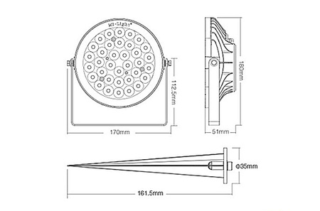 Lampa OGRODOWA LED 15W Garden Light RGB+CCT Mi-Light - FUTC03