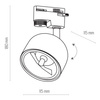 Reflektor Szynowy TRACER WHITE Trójobwodowy Biały ES111 GU10 6054 TK Lighting