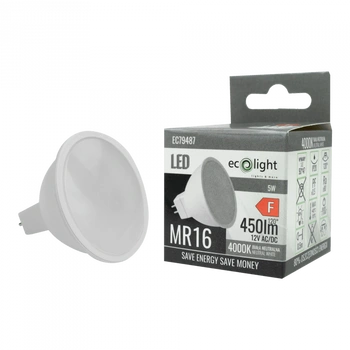 Żarówka LED Reflektor MR16 GU5.3 5W 400lm 4000K Neutralna 12V Ecolight