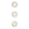 3x Oprawa Podtynkowa Wpuszczana LED GU10 Ruchoma Aluminiowa Okrągła Biała Peridot Philips