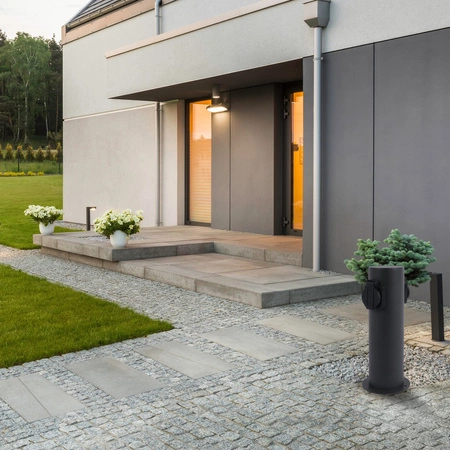 Lampa Ogrodowa LED Słupek Zewnętrzny Stojący Czarna IP44 Elektri Sanico Goldlux