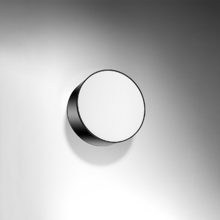 Lampa Sufitowa Plafon E27 Okrągła Czarna Minimalistyczna Arena Sollux