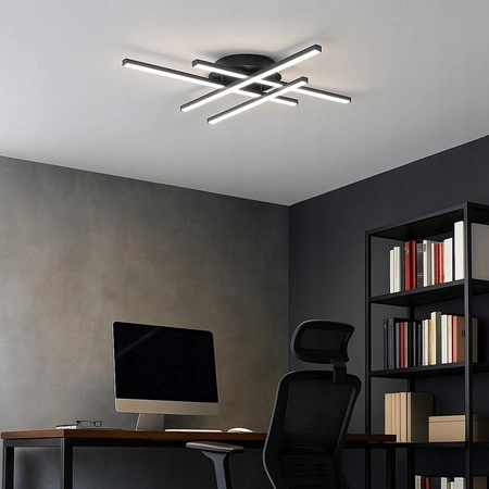 Lampa sufitowa geometryczna PLAFON LED żyrandol MODENA GRANDO 34W 4000K czarny