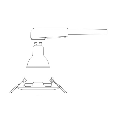 Oprawa Podtynkowa Wpuszczana LED GU10 Ruchoma Aluminiowa Okrągła Biała Peridot Philips