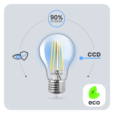 Żarówka LED E27 A60 4W = 40W 470lm 4000K Neutralna 360° FILAMENT LUMILED