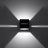 Lampa Ścienna Kinkiet Kostka G9 Kwadratowa Czarna Nowoczesna Lobo Sollux