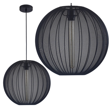 Lampa Sufitowa Wisząca Zwis E27 Czarna JAPANDI Sanico Goldlux