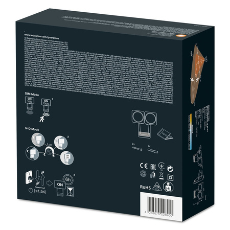 Naświetlacz LED Reflektor Zewnętrzny Lampa 16W 1500lm 4000K IP55 Biały Z Czujnikiem Ruchu i Zmierzchu Endura Ledvance