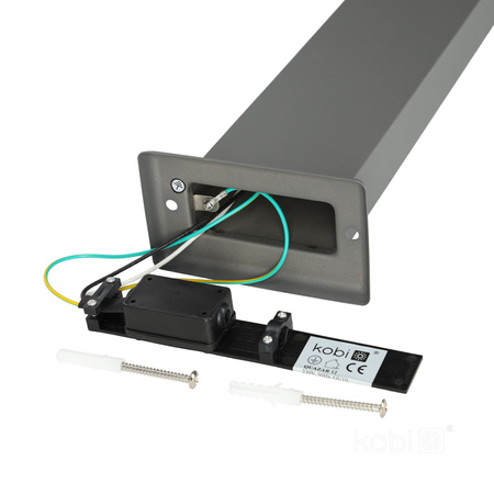 Lampa ogrodowa LED QUAZAR 12 GU10 IP44 KOBI ALUMINIUM SZARA