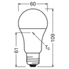 Żarówka LED A60 E27 10W = 75W 1055lm 4000K Neutralna 150° VALUE CLASSIC Osram
