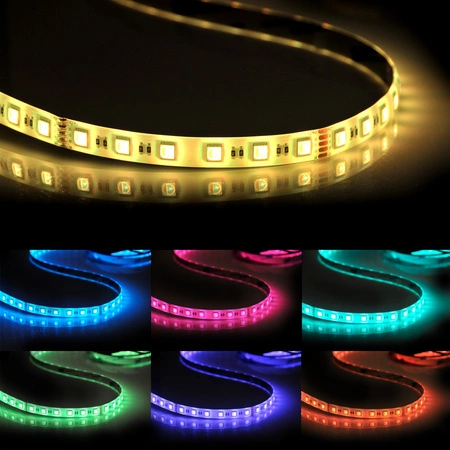 Taśma Pasek LED RGBw 22W 990lm 120° Biała IP65 Ściemnialna Sanico Goldlux