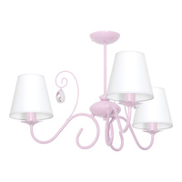 Lampa Sufitowa Żyrandol SARA Różowa 3xE14 Milagro