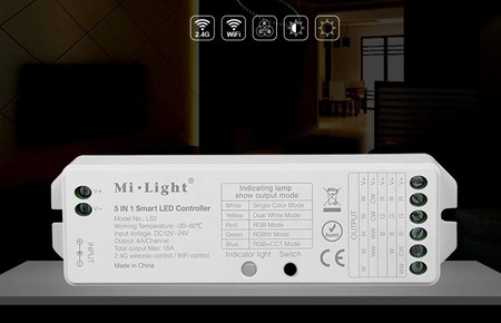 Odbiornik LED MONO / CCT / RGB / RGB+CCT 15A Mi-Light 5in1 - LS2
