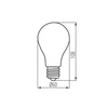 Żarówka LED E27 Edison A60 4W = 62W 840lm 2700K Ciepła Przezroczysta XLED Filament Kanlux