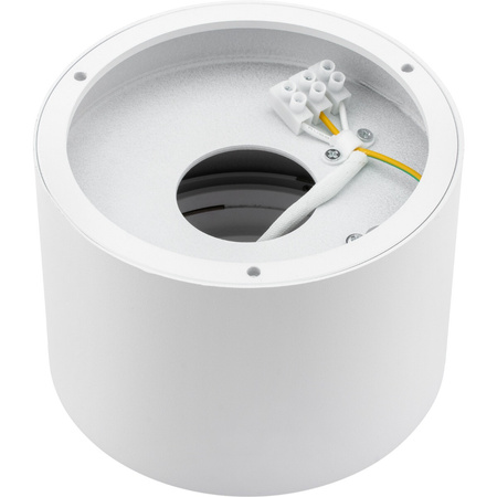 Zestaw Oprawa Natynkowa HALOGENOWA Metalowa Biała SPOT TUBA 10cm + Żarówka LED GU10 ES111 15W COB 4000K