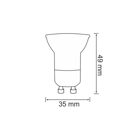 Żarówka LED GU10 1.9W = 17W 150lm 6400K Zimna 105° GOLDLUX (Polux) MINI